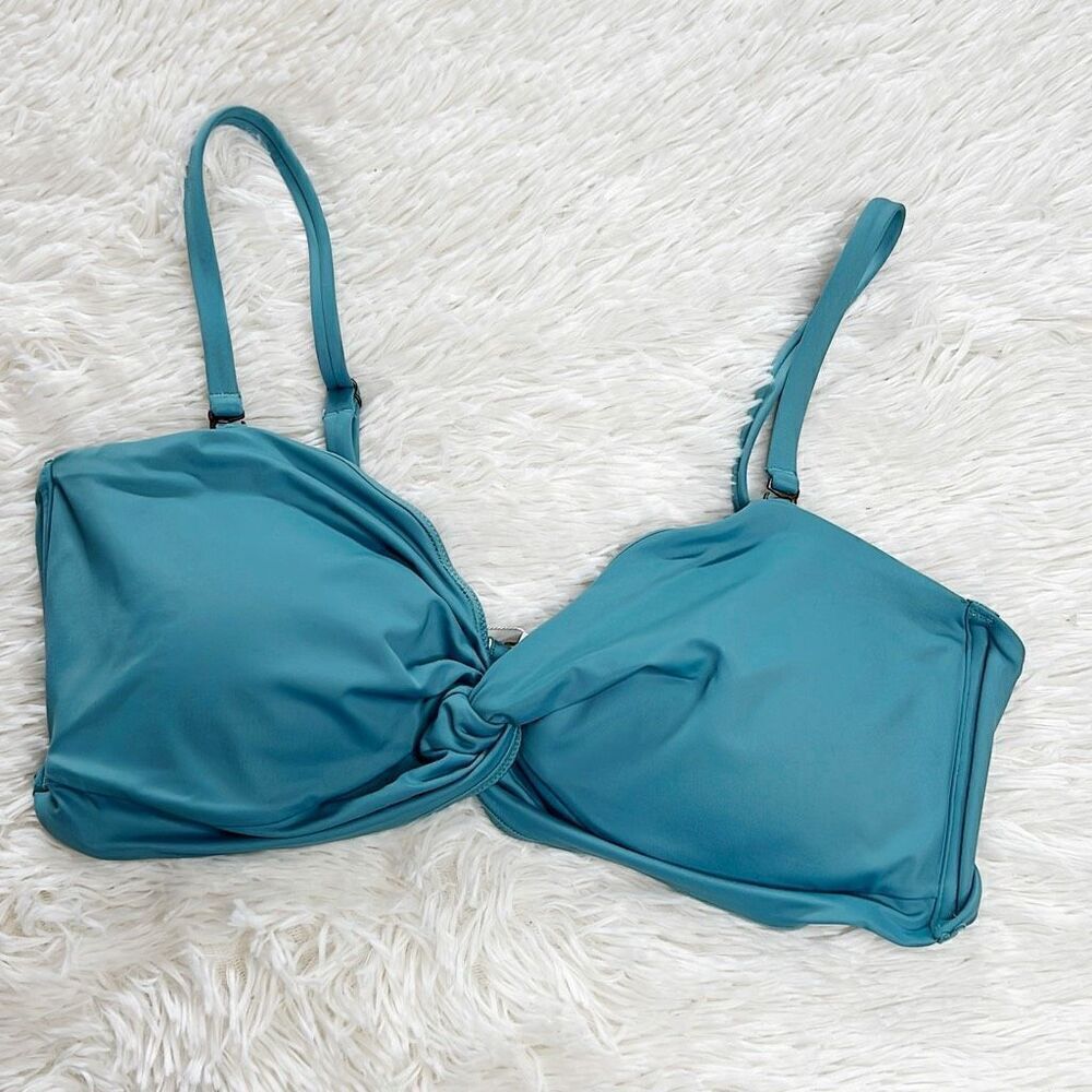 Andie Swim The Capri Bikini Top in Bay Blue  NWT Size XLarge
